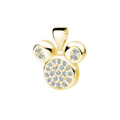 Kettenanhänger Maus Mouse 925er Silber Zirkonia Strass Kinder Mädchen Damen