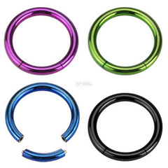 Kopie von Piercing Segmentring mit aus Chirurgenstahl mit Titan beschichtet - Cristal-Jewelry