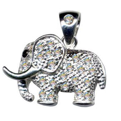 Kettenahnhänger Elefant 925er Silber Zirkonia