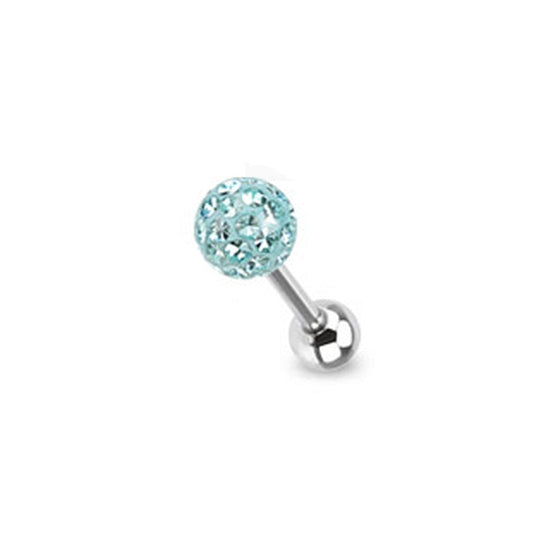 Piercing Barbell Multi Kristall Strass Steinchen mit Epoxy Beschichtung - Cristal-Jewelry