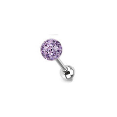 Piercing Barbell Multi Kristall Strass Steinchen mit Epoxy Beschichtung - Cristal-Jewelry