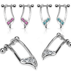 Helix Cartilage Piercing geschwungenes Design Zirkonia