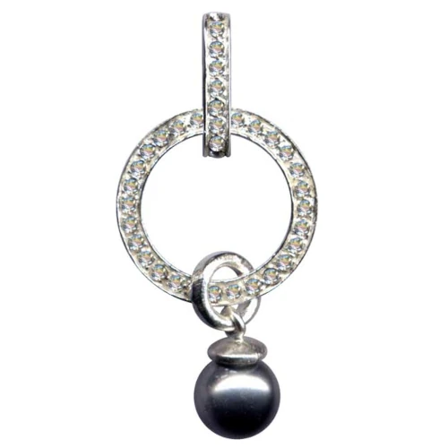 Modeschmuck Kettenanhänger mit Zirkonia* und Perle