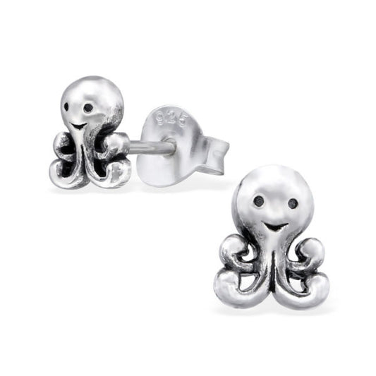Kinder Ohrstecker Krake Tintenfisch 925er Silber tolle Geschenkidee